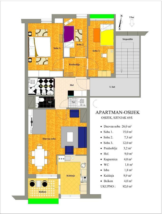 Apartman Osijek Ngoại thất bức ảnh